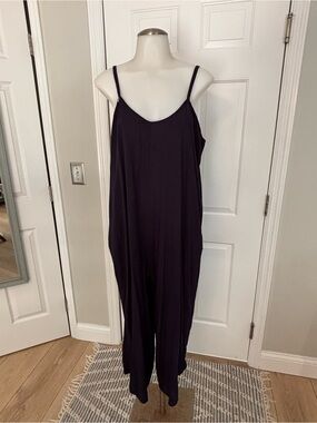 Soft Flowy Wide Leg Jumpsuit with adorable pineapple charm